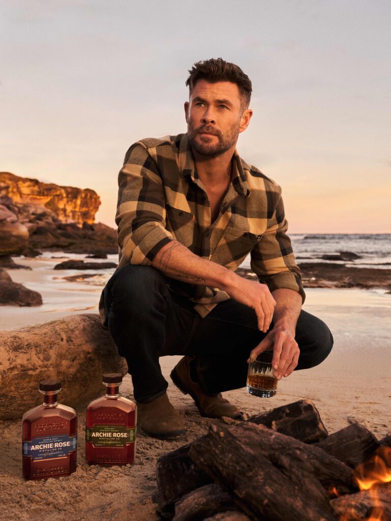 Chris Hemsworth with Archie Rose Whisky