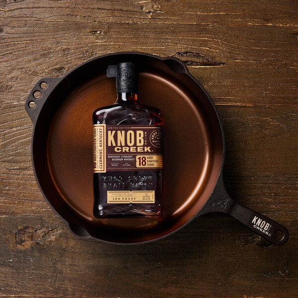 Knob Creek 18 inside Smithey Cast Iron Skillet