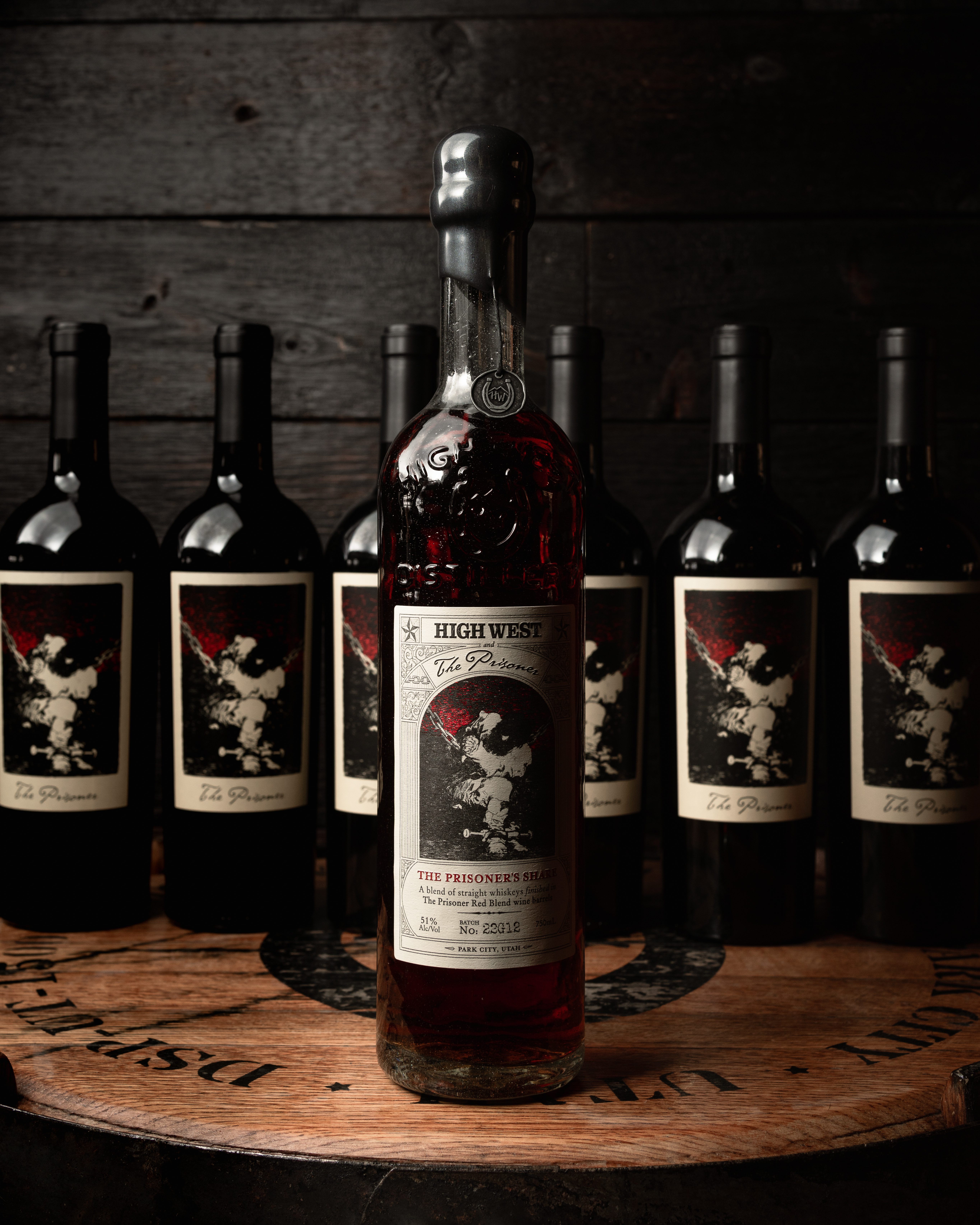 Prisoner's Share with additional bottles on the barrel.