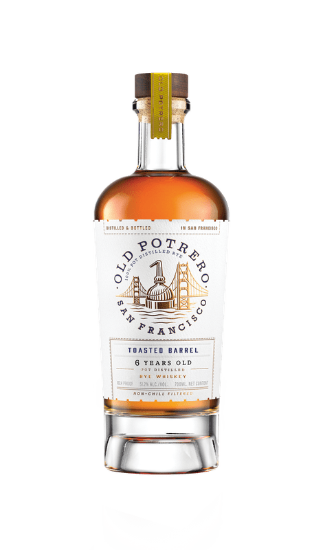"Old Potrero Toasted Barrel Whiskey," "Hotaling & Co.," "San Francisco craft whiskey," and "rye whiskey,"
