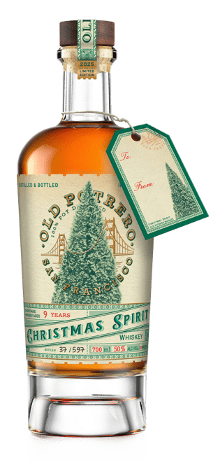 Bottle of Old Potrero Christmas Spirt
