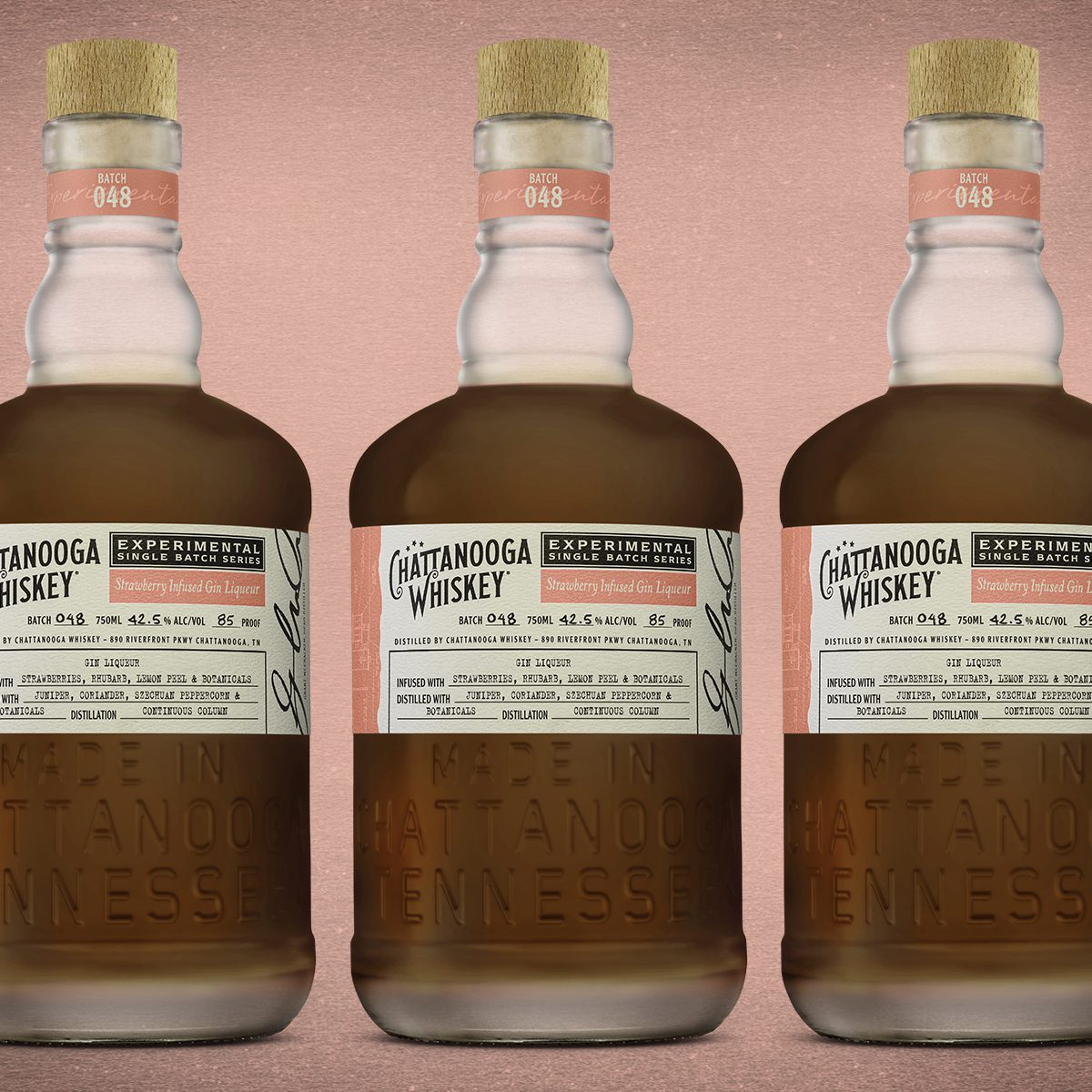 Bottle of Chattanooga Whiskey Finished in Gin.