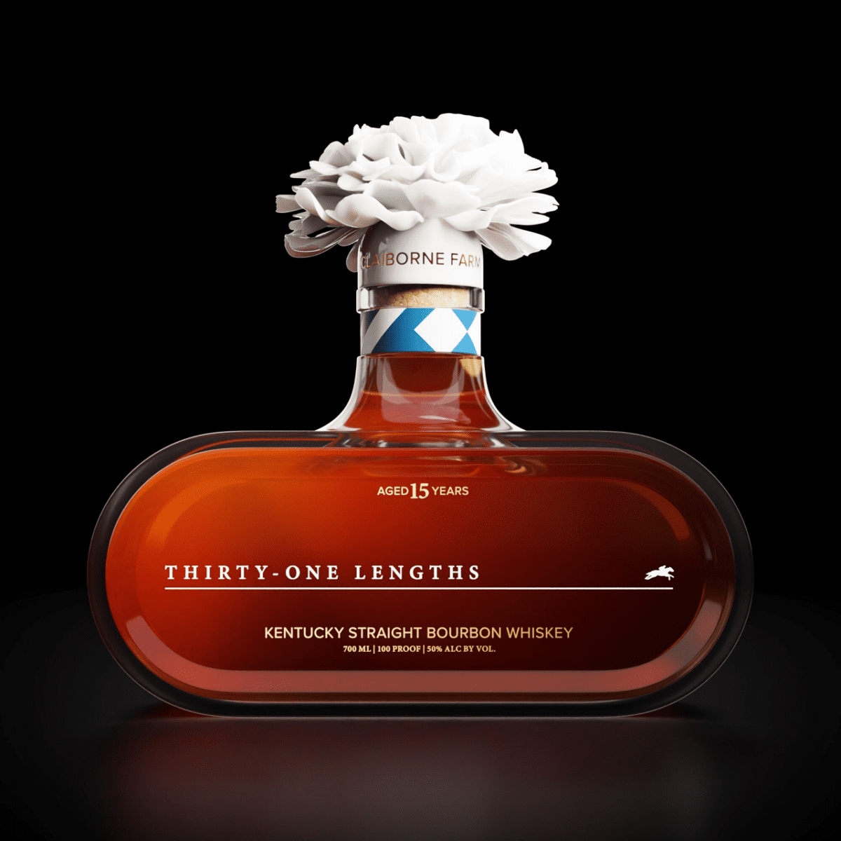 Third one Lengths bottle black background.